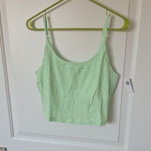 Old Navy Light Green Ribbed Crop Camisole